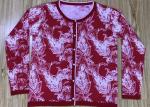 Reactive Flowers Print Womens Knit Cardigan Sweater Manufacturer In China OEM
