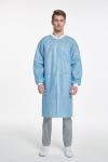 Lab Coat SMS Work Wear Pocket Uniform Scrub Knee Length Non Woven Disposable