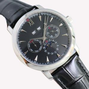 Wholesale Analog Display Leather Strap Wrist Watch Black Color 3 ATM Water Resistance from china suppliers