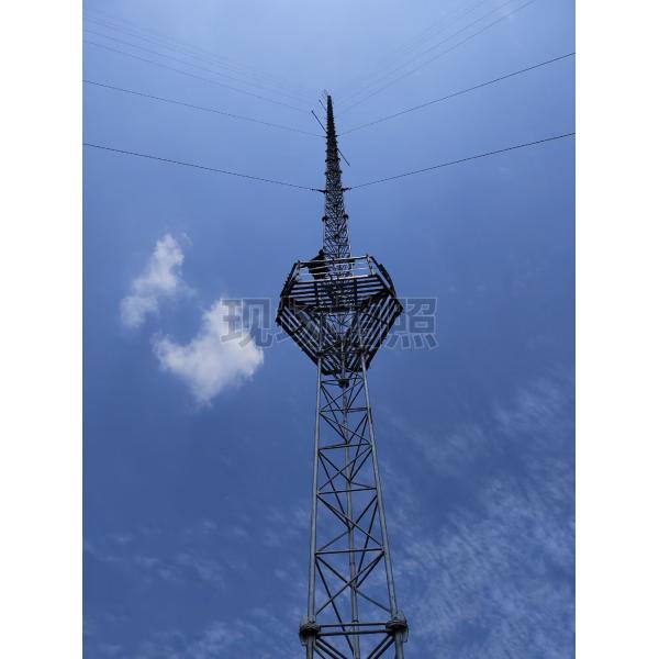5g信号助推器Wifi三角拉线塔架测风桅杆