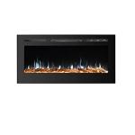Electric Fireplace Painted Steel Tempered Glass Camino Remote Controlled Yes