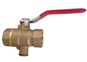 Wholesale Leakproof Lockable Brass Ball Valve , PTFE Ring Threaded Ball Valve from china suppliers