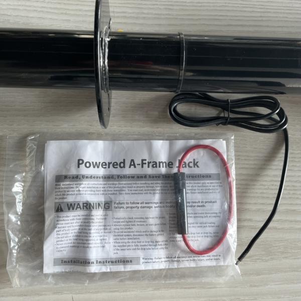 Black Electric Trailer Jacks with A Frame 3500LBS 24" Travel For RV, Trailers, Trucks