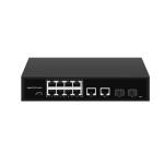 8 Port PoE Gigabit Fiber Switch PoE Watchdog With 4 SFP/RJ45 Uplink Ports 120W