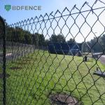 8 Ft Chain Link Fence PVC Coated Black Vinyl Cyclone Iron Wire Mesh Metal Fence