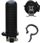 Black color Plastic Dome / Vertical Fiber Optic Splice Closure ( 12, 24, 36, 48,