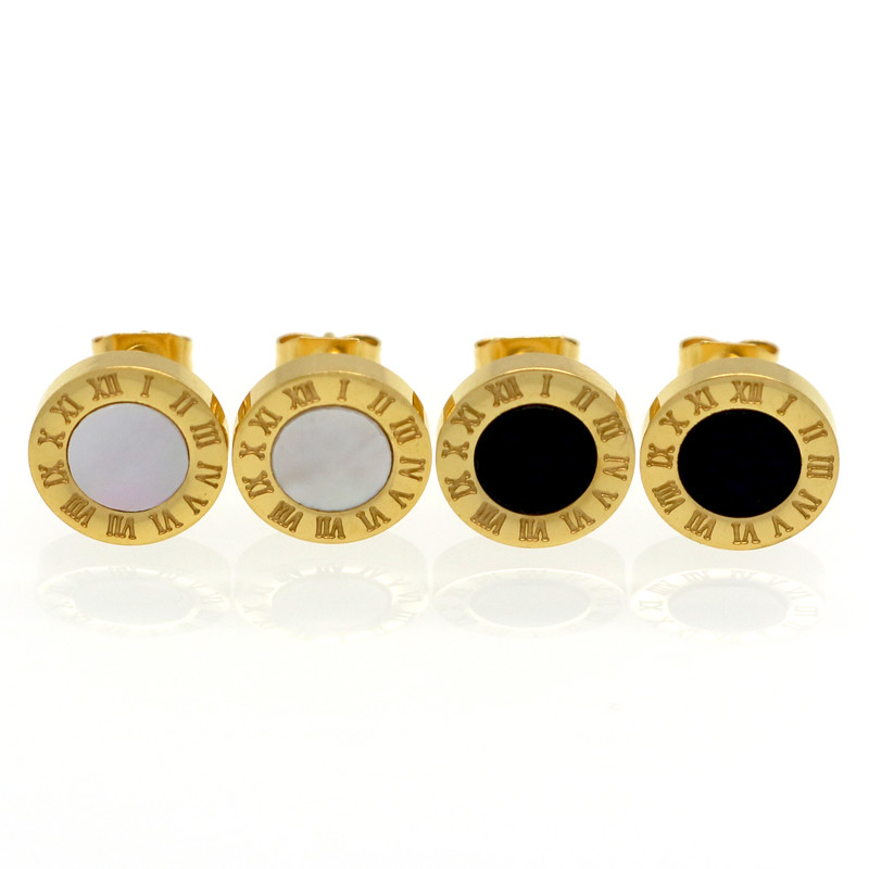 New Gold/Rose/Silver Color Stud Earrings Fashion Famous Brand Jewelry Wedding Party Earrings For Women Lady Men Earrings