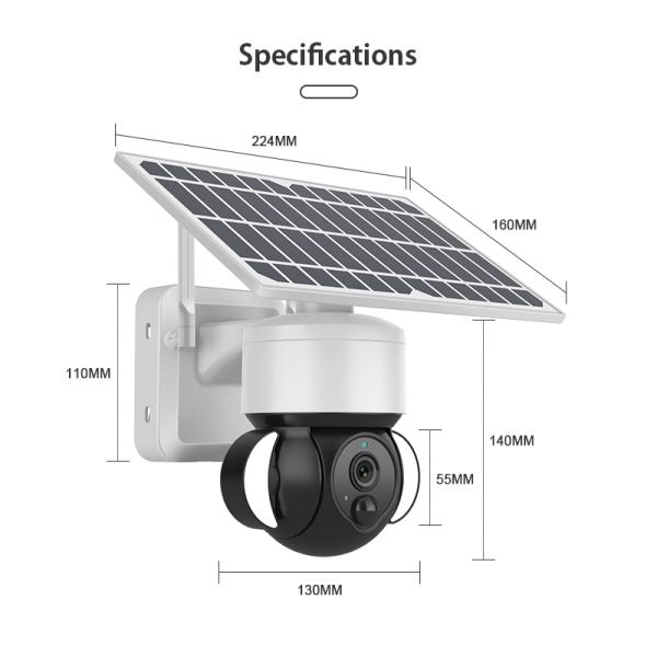 Smart Alarm 3MP UBOX Solar Camera PTZ IP66 Waterproof Support Two Way Audio
