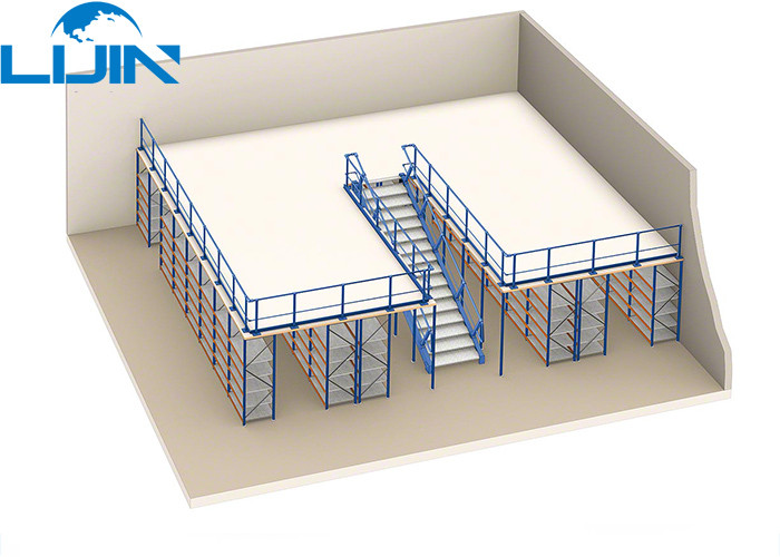 2000kg Per Shelf Industrial Storage Rack various Catwalk / Aisle Flooring load