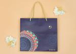 250 GSM Eco Paper Bags , White Cardboard Paper Bag With Yellow Polyester Rope