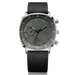 Men Casual Quartz Mechanical Watches Microfiber Strap Small Dial Square Shape