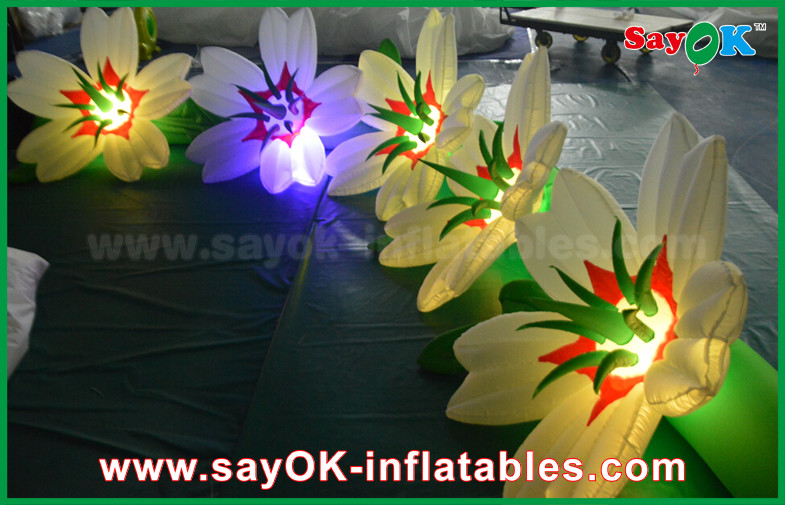 Wedding Stage Decorative Inflatable Petunia Flower Chain With LED Lights