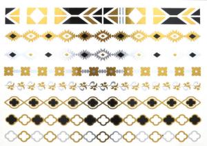 Wholesale Metallic tattoo, flash tattoo, shinny tattoo, jewelry tattoo, custom designs acceptable from china suppliers
