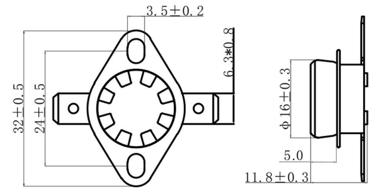 HCET Series Bimetallic Thermostat Switch