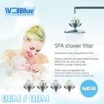 WellBlue OEM Chlorine Removal Shower Filter , Portable SPA Shower Head Filter