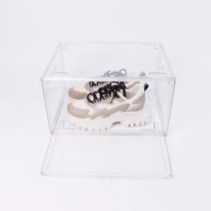 Wholesale Stackable Magnetic Door Clear Acrylic Shoe Box Transparent from china suppliers