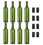 Green Glass Wine Bottle 750 Ml Empty Glass Liquor Bottle Round Shape with Hot