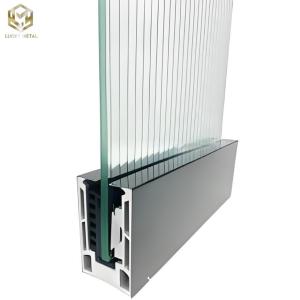 Wholesale Frameless Tempered Glass Aluminum Fence Panels Modern Slim Profile from china suppliers