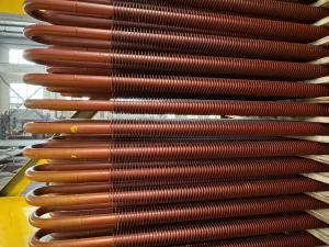 Wholesale 12.7-18mm Base Pipe O.D. Spiral Fin Tube Extruded Serrated Painted from china suppliers