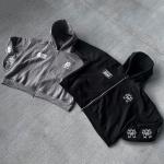 Custom Full Multi Pockets Zip Up Oversized Cropped Hoodie Men Unisex Embroidery