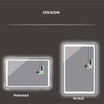 Bathroom mirror light square smart mirror light hotel led anti-fog waterproof