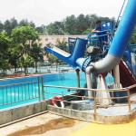 Commercial Funny Free Fall Fiberglass Pool Slide / Cannon Ball For Water Theme