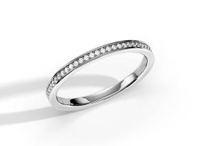 Wholesale Half Eternity 9K Gold Ring Stacking 0.36ct Weight for Anniversary from china suppliers