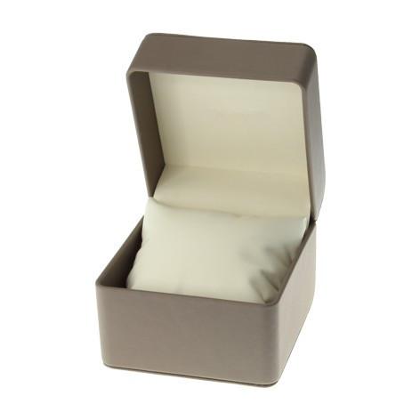 Luxury Durable Presentation Single Watch Case , Beautiful Beig Leather Watch Box