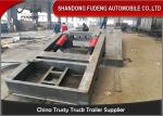 2 Axles Removable Gooseneck Low Bed Trailer , Heavy Machine Lowbed Trailer