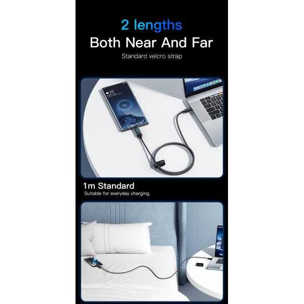 LED Digital Display Fast Charging USB Cable 1M 2M 27W 100W OEM/ODM For Mobile Phone