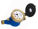 R160 Brass Housing Multi Jet Water Meter , Residential External Magnetic Water