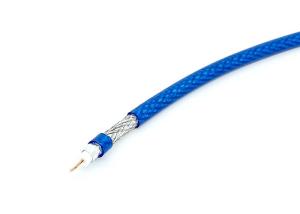 Wholesale Blue Transparent PVC CATV 18 Awg Coaxial Cable , RG6U Coaxial Cable AL MG Braiding from china suppliers