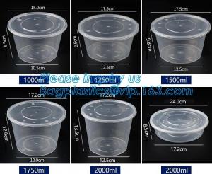 Wholesale Cheap Food grade salad plastic bowl disposable plastic salad bowl,Eco-friendly white PP plastic round food container noo from china suppliers