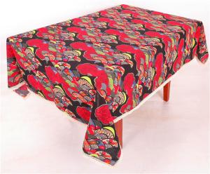 Wholesale Hemmed Edges Custom Printed Table Covers , 0.1 - 0.3mm Thickness Decorative Table Cloths from china suppliers