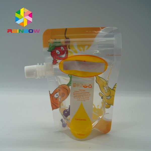 Juice Drink Spout Pouch Bag / Reusable Baby Food Spout Pouch With Leak Proof k