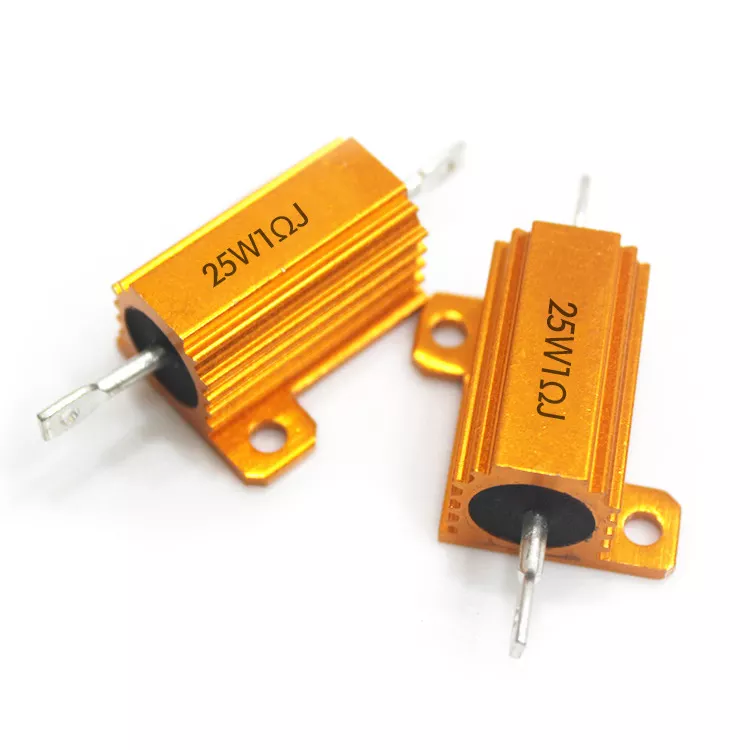 RX24 75W 3R3 3.3 Ohm Power Golden Aluminium Housed Metal Shell Case Wire Wound Resistor Wirewound