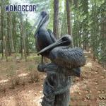 Casting bronze large pelican outdoor statue garden decoration
