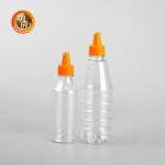 Custom Plastic Squeeze Sauce Bottle 300ml 500ml 1000ml For Seasonings Condiments