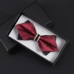 Men's Bowtie Necktie Handkerchief Clip Set Ideal for Weddings and Special