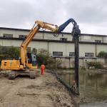 12m Steel Vibratory Hammer Solar Pile Driver For Excavator