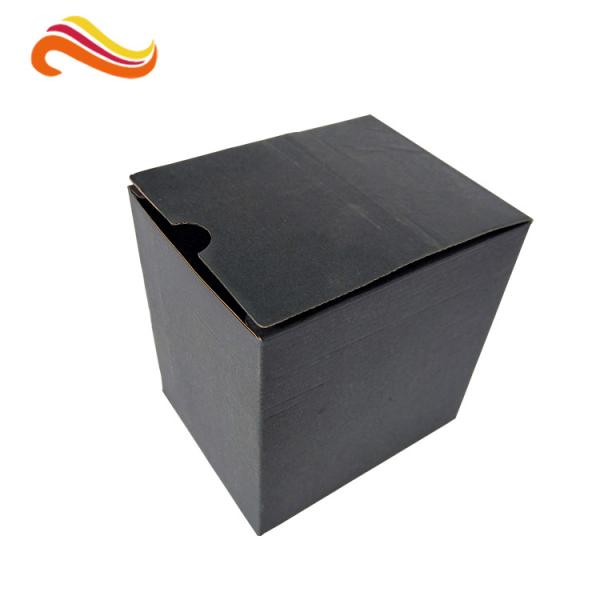 Black Color Cosmetic Packaging Box Single Wall Custom Printed Corrugated