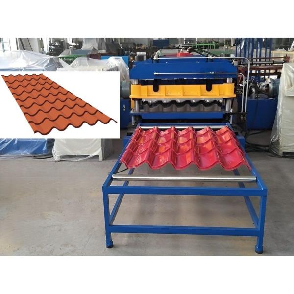 Mexico Popular Zincalum Color Coated Q Step Tile Making Machine Glazed Tile Roof