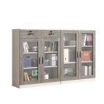 Wooden Frame Glass Locking Storage Cabinet for Office Printer and Filing Storage