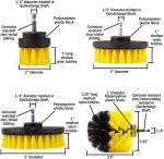 PP Base 5PC Cleaning Drill Brush Set For Car Washing Long Operate Life