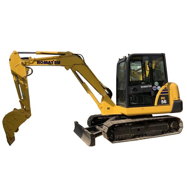 Excavating 5 tons of durable hydraulic track type PC Komatsu 56 second-hand
