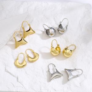 Wholesale 925 Sterling Silver Glossy 18k Gold Plated Brass Earrings Globe Ball Bag Shaped from china suppliers