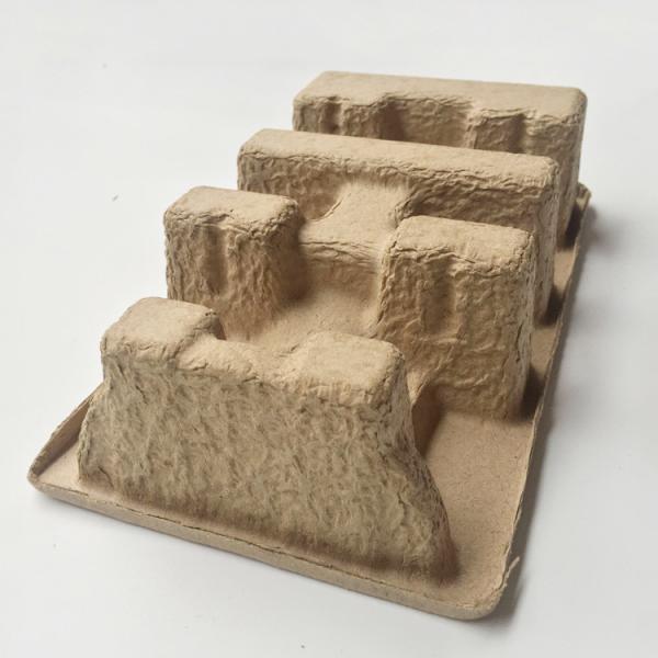 Antistatic Bamboo Moulded Pulp Tray Dry Press Biodegradable Paper Tray