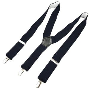 Wholesale Pure Color Braces Polyester Mens Trouser Braces 3.5cm Solid Leather Suspenders from china suppliers