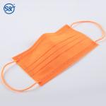 4 Layers Nonwoven Protective Medical Disposable Pure Orange Face Mask Respirator