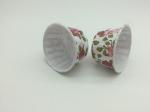 Wedding Party Rose Floral Baking Cups , Round Shape Muffin Paper Cups Not Retain